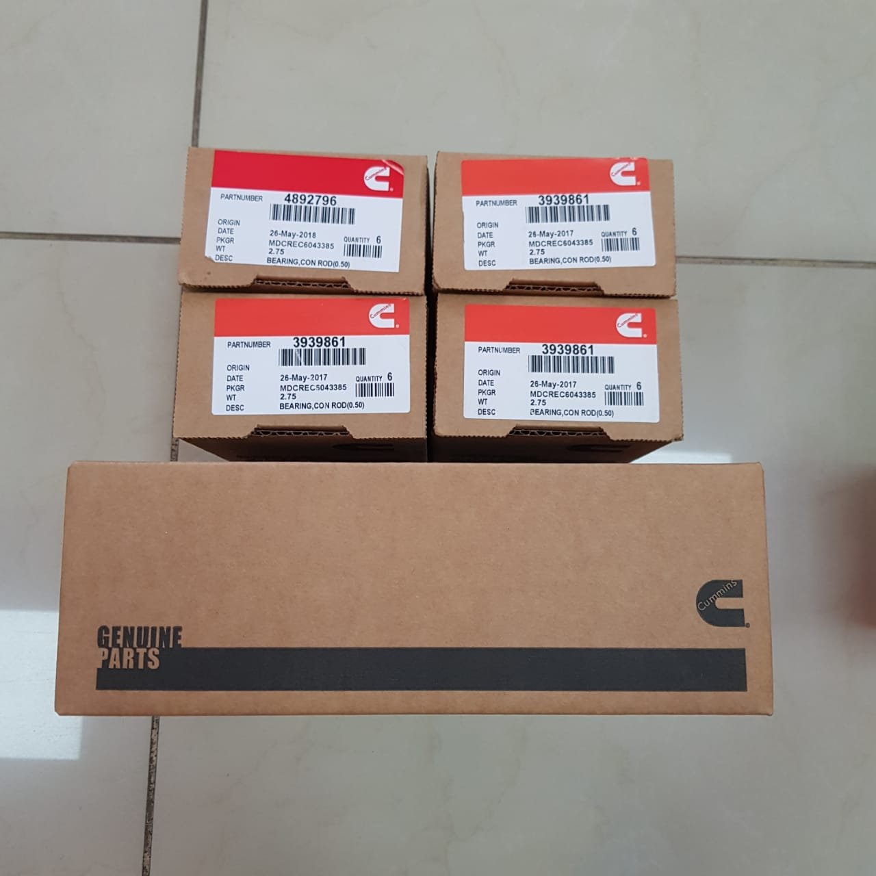 Kit Casquetes biela+Bancada Motor Cummins 6BT5-9 Medidas STD 0.25,0.50,0.75, foto 4