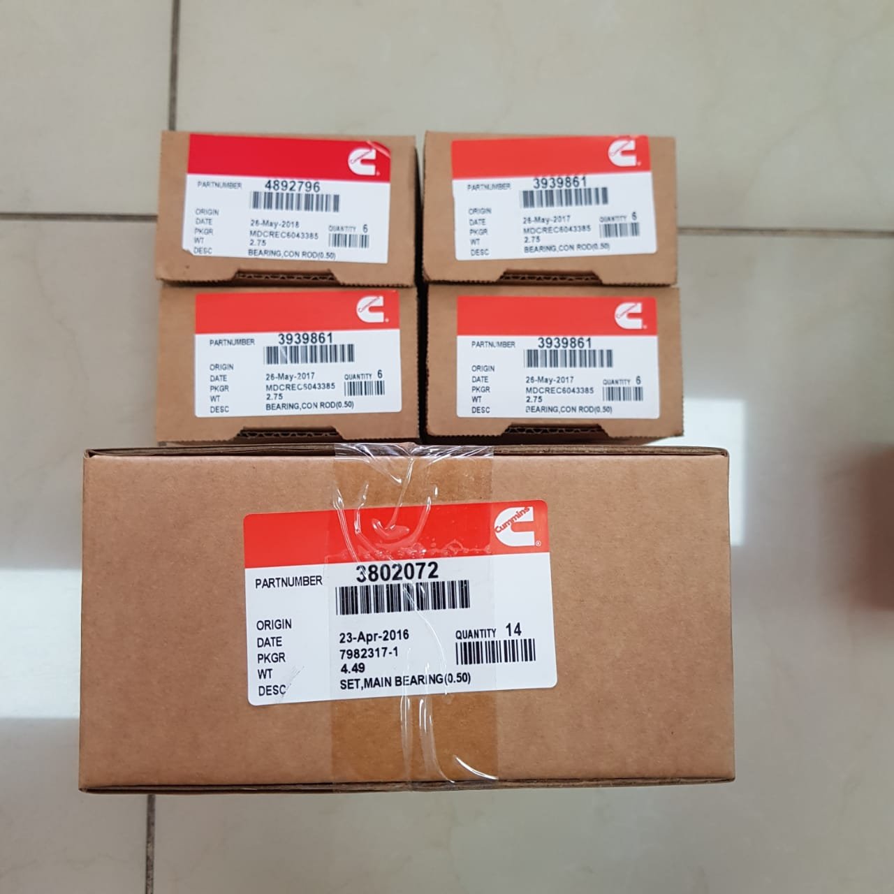 Kit Casquetes biela+Bancada Motor Cummins 6BT5-9 Medidas STD 0.25,0.50,0.75, foto 5