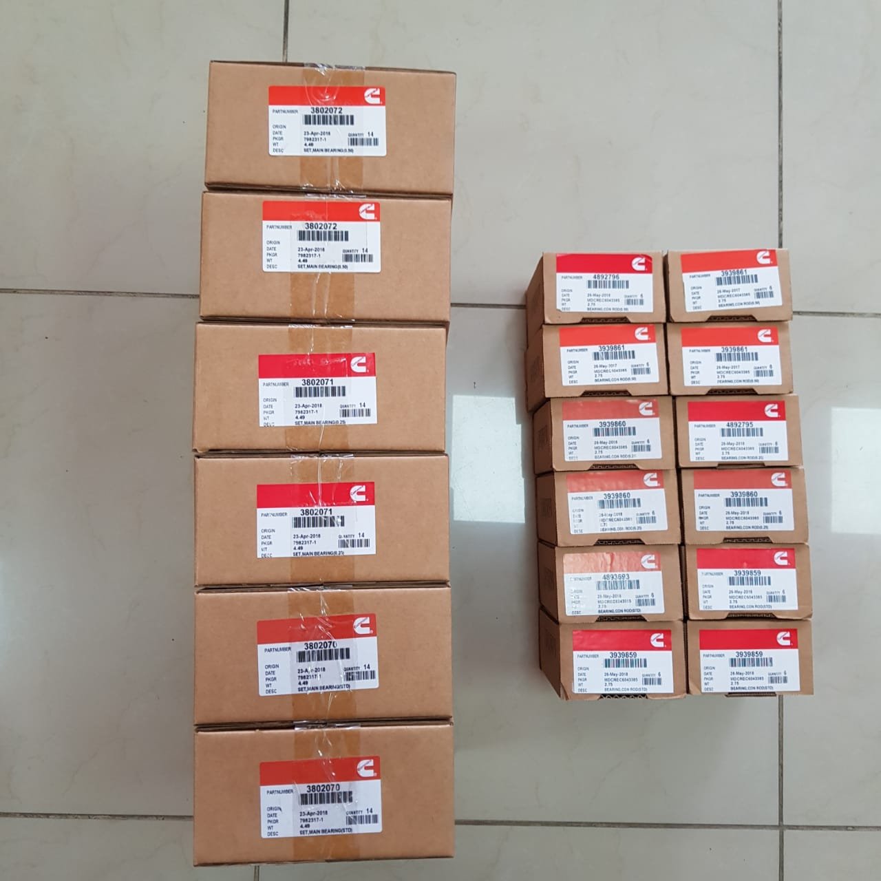 Kit Casquetes biela+Bancada Motor Cummins 6BT5-9 Medidas STD 0.25,0.50,0.75, foto 6