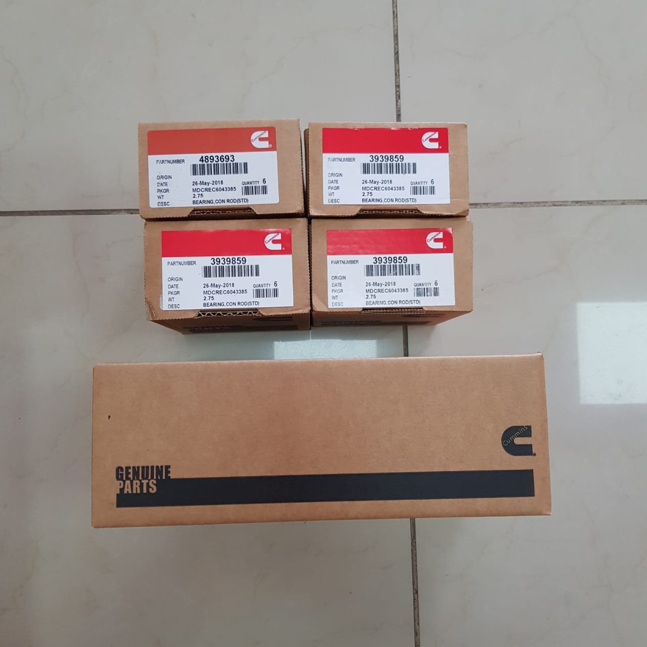 Kit Casquetes biela+Bancada Motor Cummins 6BT5-9 Medidas STD 0.25,0.50,0.75, foto 9