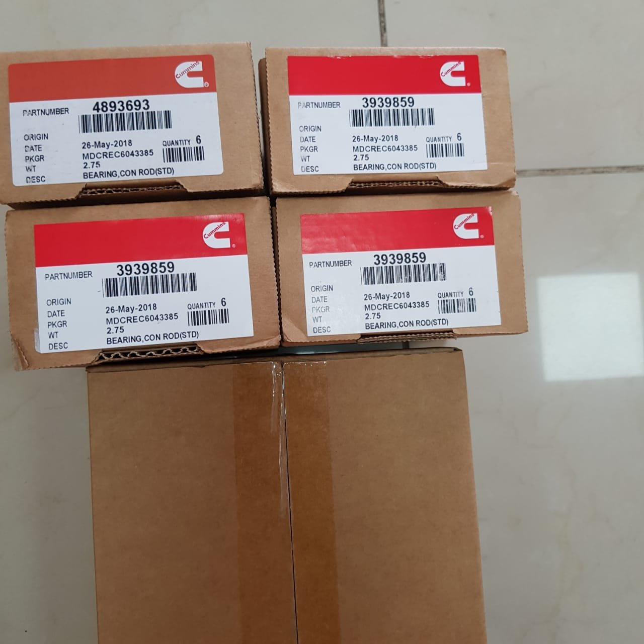 Kit Casquetes biela+Bancada Motor Cummins 6BT5-9 Medidas STD 0.25,0.50,0.75, foto 2