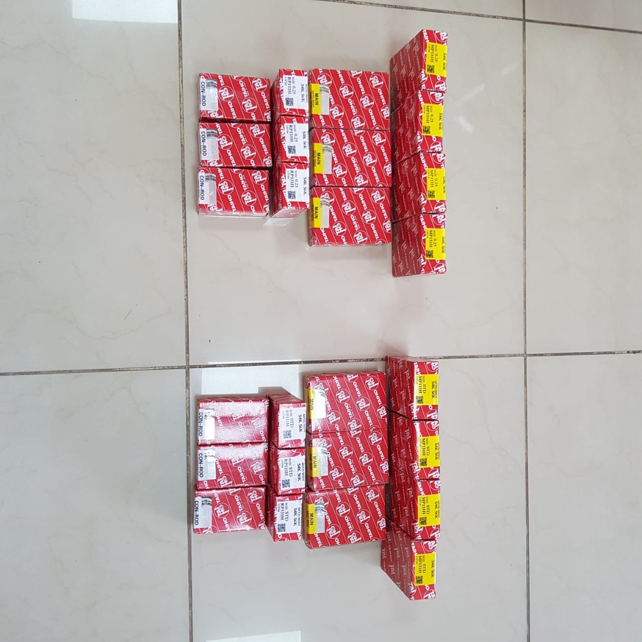 Kit Casquetes Biela+Bancada Motor Caterpillar 3066, Medidas STD 0.25,0.50,0.75, foto 2