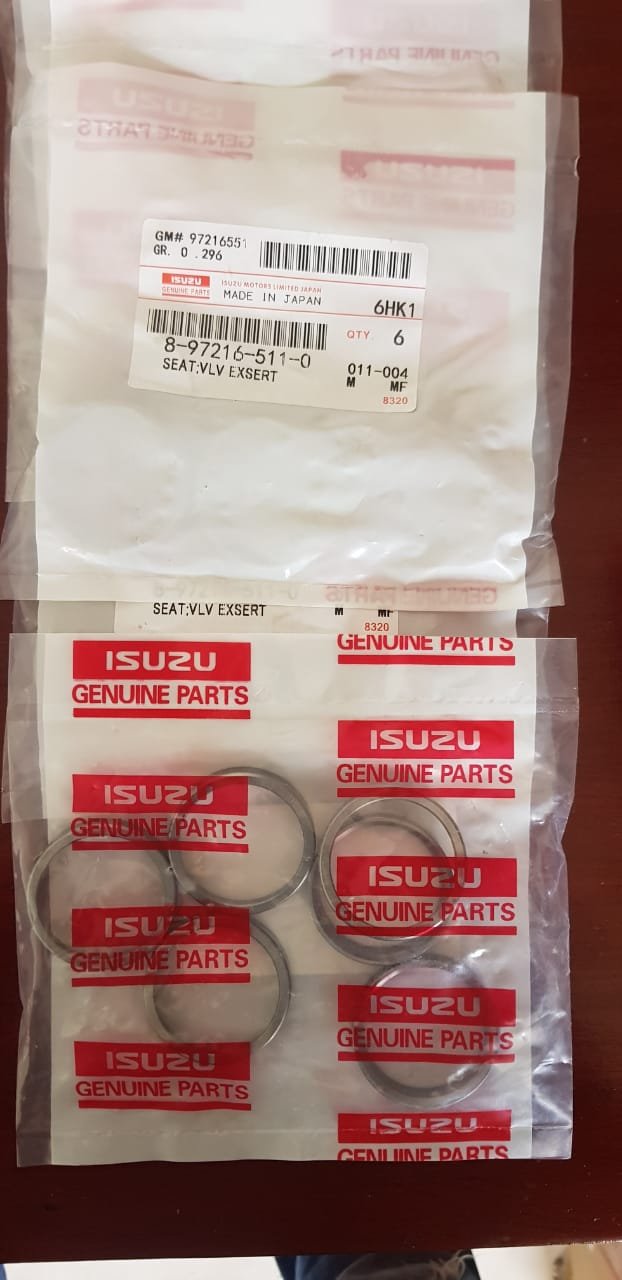 Asientos de culata (escape y admision) motor Isuzu 6HK1, foto 2
