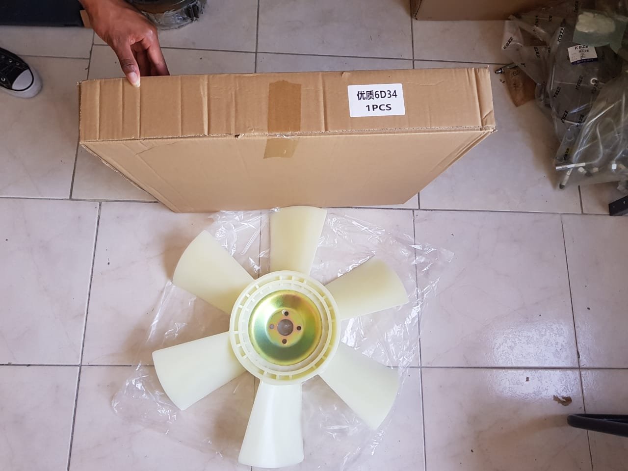 Ventilador motor Mitsubishi 6d34 – excavadora Kobelco SK210 – Sany Y215 – Kato 820-3